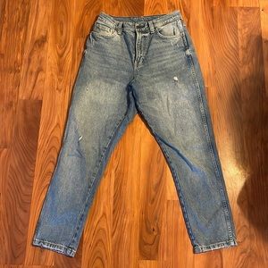 Arizona High Rise Mom Straight Jeans